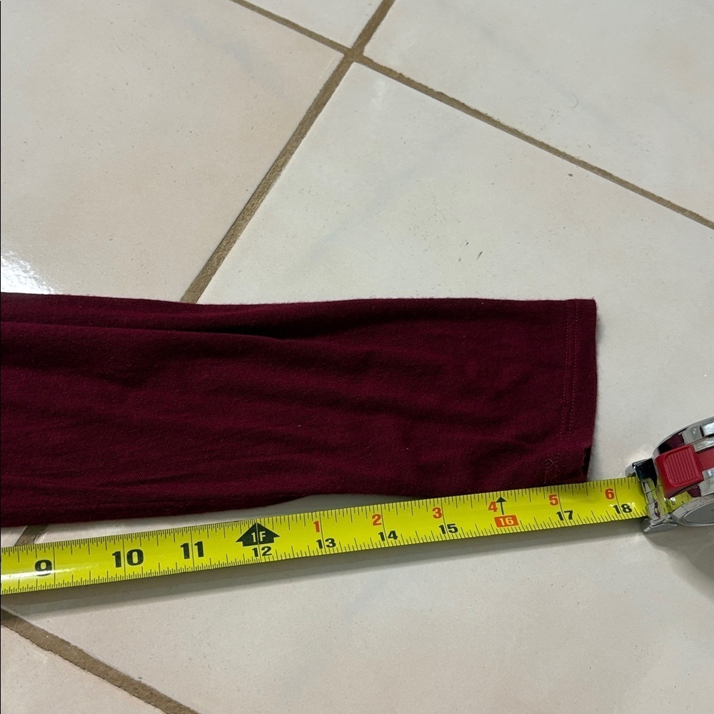 Beware Brand Mauve Burgundy Long Sleeve Wrap Top. Medium - Picture 10 of 11